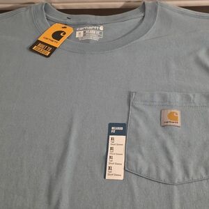 New Carhartt Seafoam Green Short Sleeve Lightweight T-Shirt XL Tall Relaxed Fit